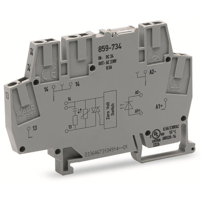 859-734 by WAGO Corporation - SOLIDSTATE RELAY SPST-NO 500MA 24-260V