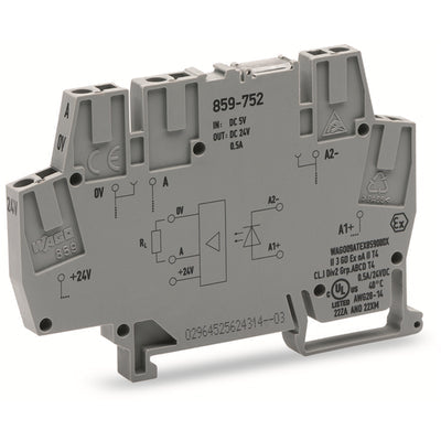 859-752 by WAGO Corporation - SOLIDSTATE RELAY SPST-NO 500MA 20-30V