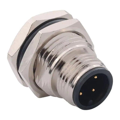 860-004-11SR004 by NorComp Inc. - M12 4P A-CODE MALE VERT PANEL SS