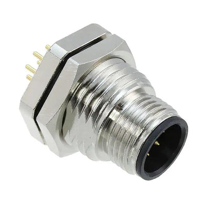 860-008-11SR004 by NorComp Inc. - M12 8P A-CODE MALE VERT PANEL SS