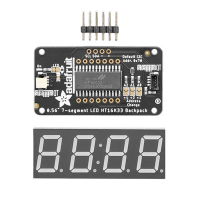 1002 by Adafruit Industries LLC - ADDRESS LED 7 SEGMENT I2C WHITE