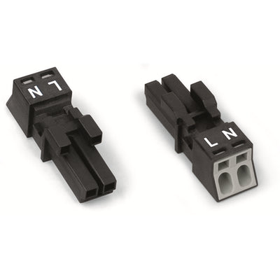 890-202 by WAGO Corporation - SOCKET 2-POLE; BLACK