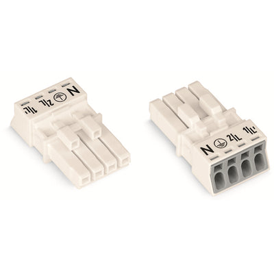 890-224 by WAGO Corporation - SOCKET 4-POLE, WHITE