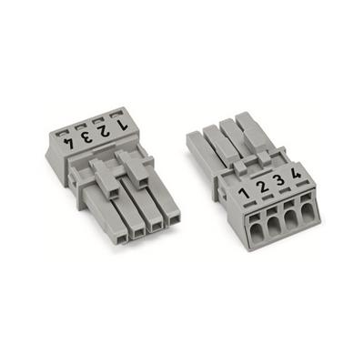 890-244 by WAGO Corporation - SOCKET 4-POLE, GRAY