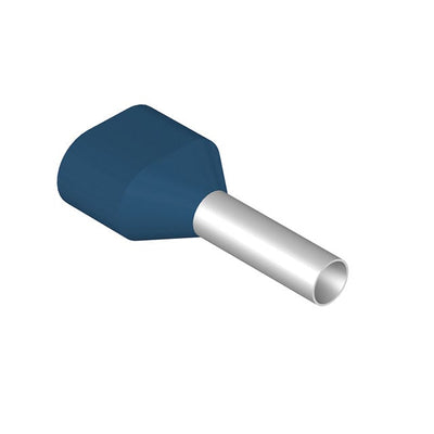 9004430000 by Weidmuller - CONNECTOR FERRL DIN 2X14AWG BLU