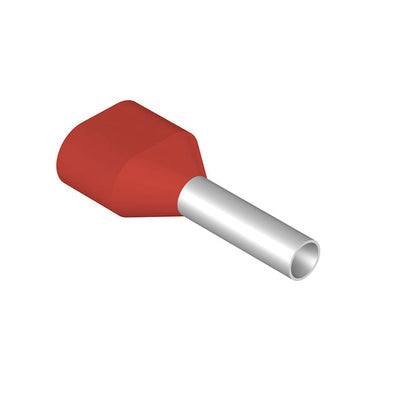 9037440000 by Weidmuller - CONNECTOR FERRL DIN 2X17AWG RED