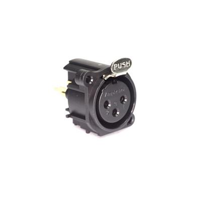 AC3FAV-AU-PRE by Amphenol Audio - CONNECTOR PLUG FMALE XLR 3P GOLD SLDR