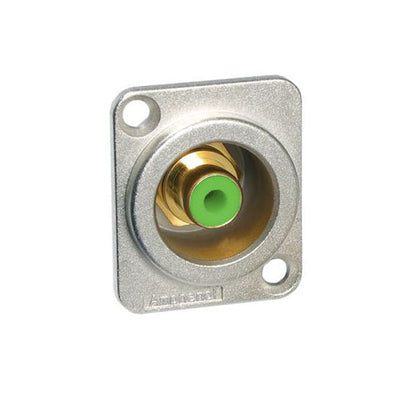 ACJD-GRN by Amphenol Audio - CONNECTOR RCA JACK CHASIS MOUNT GREEN