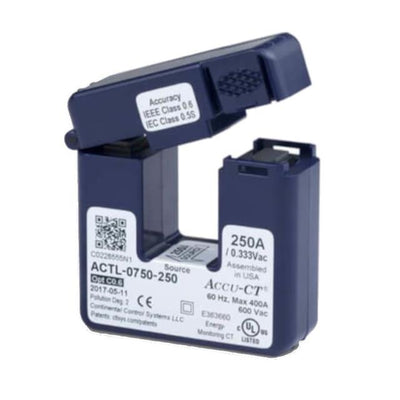ACTL-0750-020 OPT C0.6 by Continental Control Systems - CURR SENSE XFMR 100:1 20A INLINE