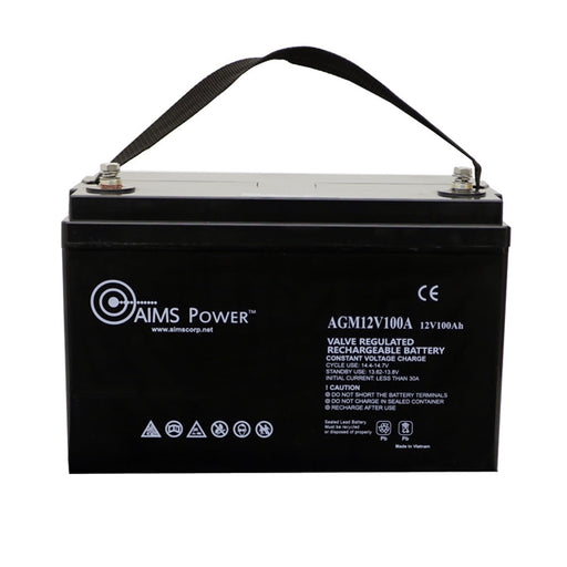 AGM12V100A by AIMS Power - BATT AGM 12V 100AH