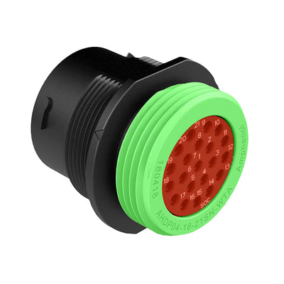 AHDP04-18-21SN-WTA by Amphenol Sine Systems Corp - CONNECTOR RECPT HSG FMALE 21POS PNL MT