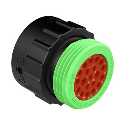 AHDP06-18-20SN-WTA by Amphenol Sine Systems Corp - CONNECTOR PLG HSG FMALE 20POS INLINE