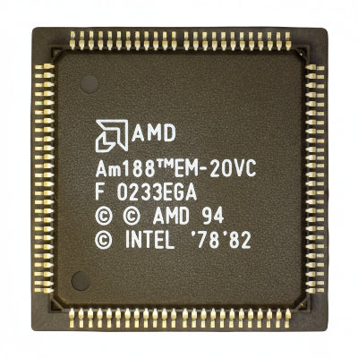 AM188EM-20VC/W by AMD - IC MCU 16BIT ROMLESS 100TQFP