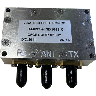 AM897-943D1058-C by Anatech Electronics Inc. - 897-943 MHZ CONNECTORIZED CERAMI