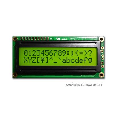 AMC1602AR-B-Y6WFDY-SPI by Orient Display - LCD COB CHAR 16X2 Y/G TRANSF SPI