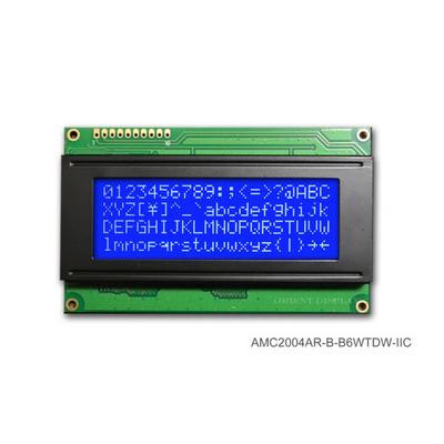 AMC2004AR-B-B6WTDW-I2C by Orient Display - COB CHAR 20X4 BLUE TRANSM I2C