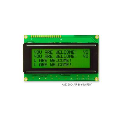 AMC2004AR-B-Y6WFDY by Orient Display - 20X4 CHARACTER LCD STN YG