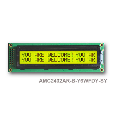 AMC2402AR-B-Y6WFDY by Orient Display - 24X2 CHARACTER STN YELLOW GREEN
