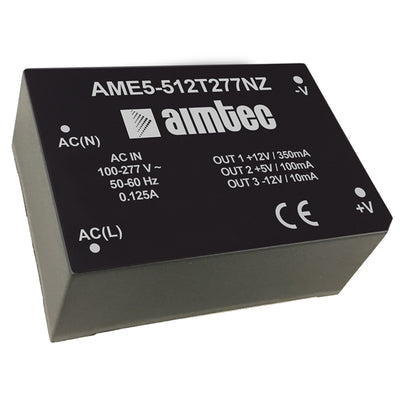 AME5-512T277NZ by aimtec - AC/DC CONVERTER 12V 5V -12V 4.8W