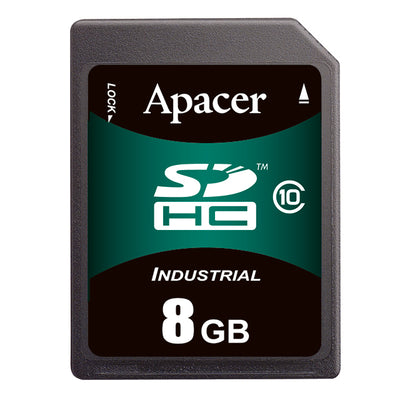 AP-ISD08GCD4A-3T by Apacer Memory America - MEMORY CARD SDHC 8GB SLC