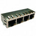 ARJ14A-MISB-MU2 by Abracon LLC - CONNECTOR JACK 4PORT 100 BASE-T PCB
