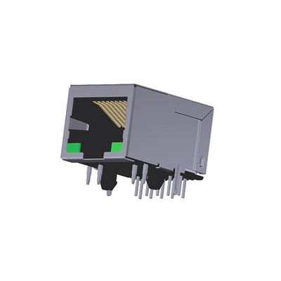 ARJM11B1-001-JJ-EW2 by Abracon LLC - CONNECTOR JACK 1PORT 100 BASE-T PCB