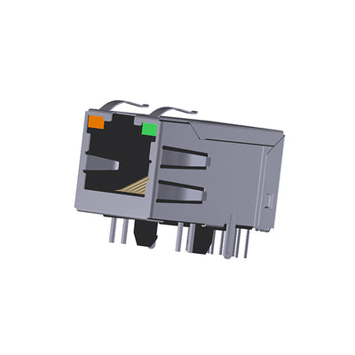 ARJM11C7-001-KK-CW2 by Abracon LLC - CONNECTOR JACK 1PORT 100 BASE-T PCB