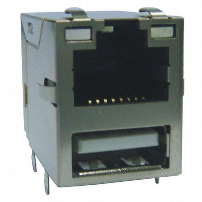 ARJU21A-MCSA-AD-B-EMU2 by Abracon LLC - CONNECTOR JACK 1PORT 100 BASE-TX PCB