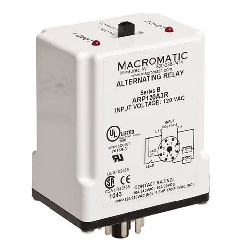 ARP120A3R by Macromatic Industrial Controls - RELAY IMPULSE DPDT 10A 120V