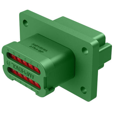 AT04-12PC-LE07 by Amphenol Sine Systems Corp - CONNECTOR RECPT HSG 12POS FLANGE MNT