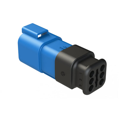AT04-6P-SR01BLU by Amphenol Sine Systems Corp - CONNECTOR RECPT HSG 6POS