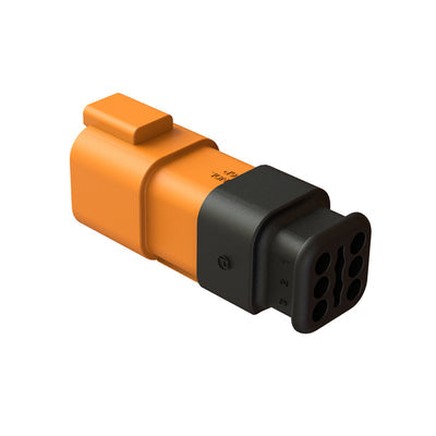 AT04-6P-SR01ORG by Amphenol Sine Systems Corp - CONNECTOR RECPT HSG 6POS