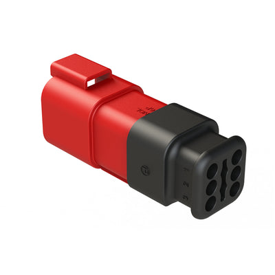 AT04-6P-SR01RED by Amphenol Sine Systems Corp - CONNECTOR RECPT HSG 6POS