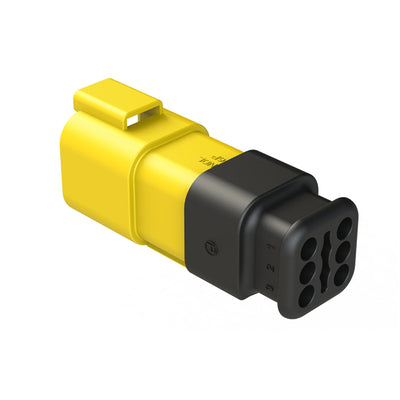 AT04-6P-SR01YEL by Amphenol Sine Systems Corp - CONNECTOR RECPT HSG 6POS
