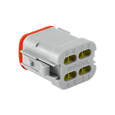 AT06-08SA-MM01 by Amphenol Sine Systems Corp - CONNECTOR PLUG HSG 8POS 14-20AWG