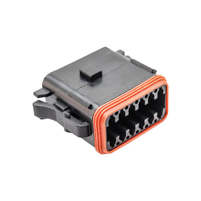 AT06-12SA-BLK by Amphenol Sine Systems Corp - CONNECTOR PLUG 12POS 14-20AWG SIZE 16