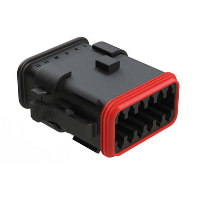 AT06-12SB-SR2BK by Amphenol Sine Systems Corp - CONNECTOR PLUG HSG 12POS 14-20AWG