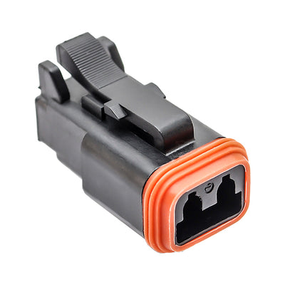 AT06-2S-BLK by Amphenol Sine Systems Corp - CONNECTOR PLUG HSG 2POS 14-20AWG
