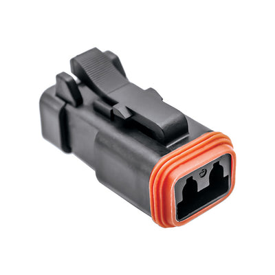 AT06-2S-EC01BLK by Amphenol Sine Systems Corp - CONNECTOR PLUG HSG 2POS 14-20AWG