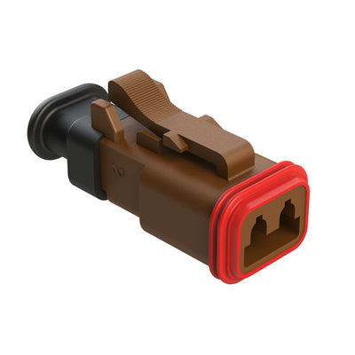 AT06-2S-SR01BRN by Amphenol Sine Systems Corp - CONNECTOR PLUG HSG 2POS