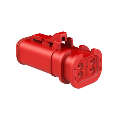 AT06-4S-OMRED by Amphenol Sine Systems Corp - CONNECTOR PLUG HSG 4POS