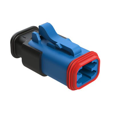 AT06-4S-SR01BLU by Amphenol Sine Systems Corp - CONNECTOR PLUG HSG 4POS