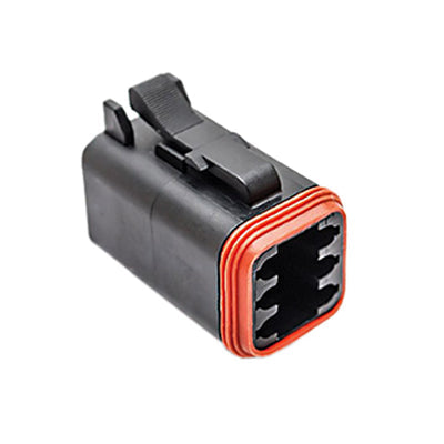 AT06-6S-RD01BLK by Amphenol Sine Systems Corp - CONNECTOR PLUG HSG 6POS