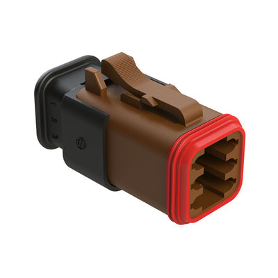 AT06-6S-SR02BRN by Amphenol Sine Systems Corp - CONNECTOR PLUG HSG 6POS