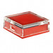 AT3076JC by NKK Switches - CAP PUSHBUTTON SQUARE CLEAR/RED