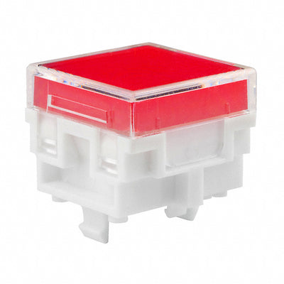 AT4162JC by NKK Switches - CAP PUSHBUTTON SQUARE CLEAR/RED