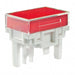 AT4163JC by NKK Switches - CAP PUSHBUTTON RECT CLEAR/RED