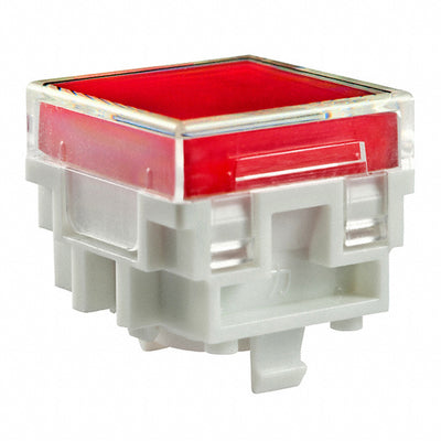 AT4176JC by NKK Switches - CAP PUSHBUTTON SQUARE CLEAR/RED