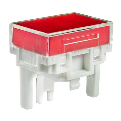AT4177JC by NKK Switches - CAP PUSHBUTTON RECT CLEAR/RED