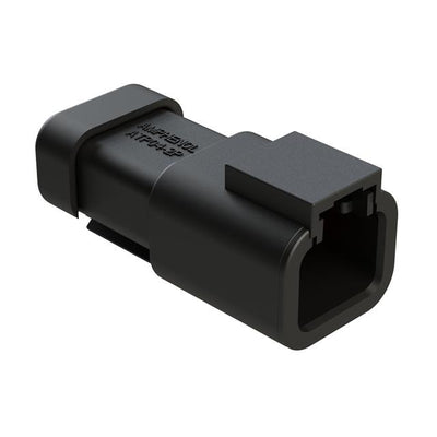 ATP04-2P-MM01BLK by Amphenol Sine Systems Corp - 2 POSITION RECEPTACLE, MALE, RED